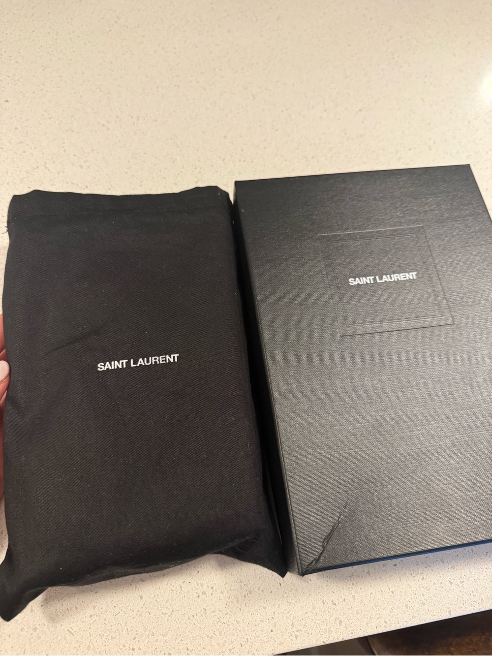 Saint Laurent Black Quilted Leather Crossbody Wallet - Picture 2 of 3